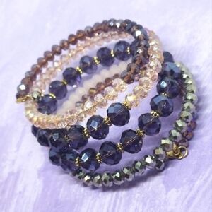 Ali Kahn New York Wrap Around Multi Color Bead Bracelet